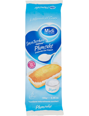 Midi Plumcake S/Zucchero Allo Yogurt gr.198 (6Pz) Vasch.