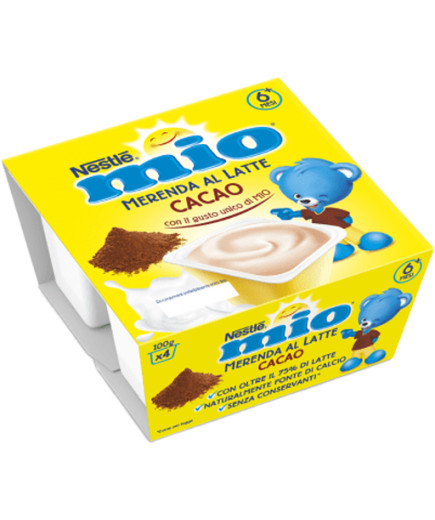Nestle' Mio Merenda Latte Cacao gr.100X4