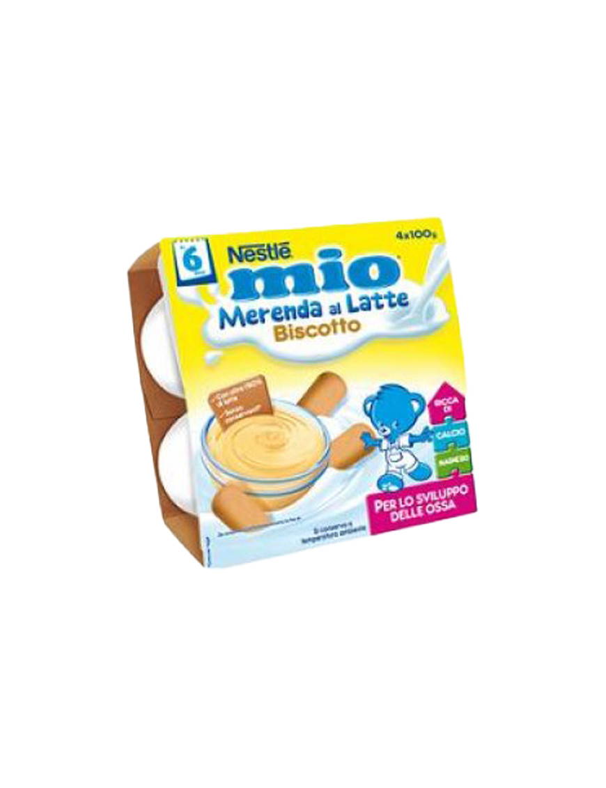Nestle' Mio Merenda Latte Biscotto gr.100X4