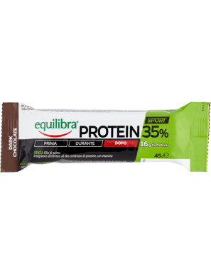 Equilibra Barretta Cioccolato Fondente Proteine 35% gr.45