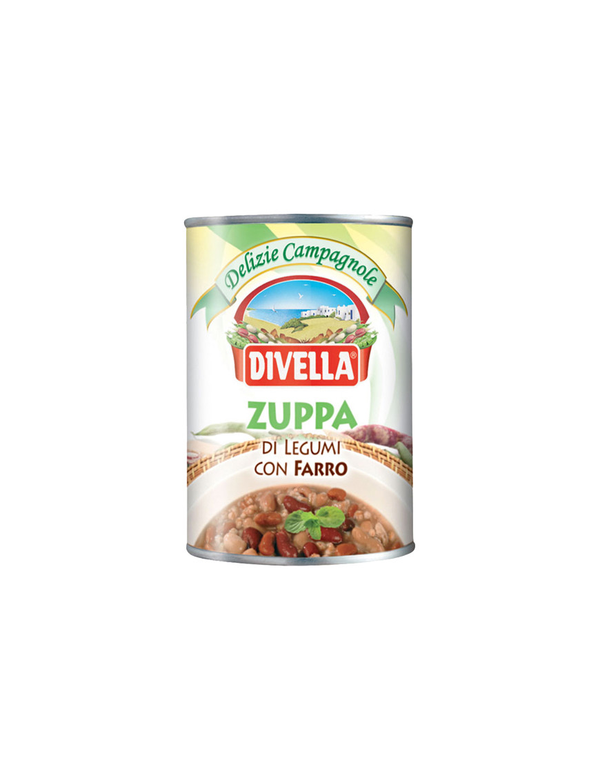 Divella Zuppa Di Legumi Con Farro gr.400 Lattina