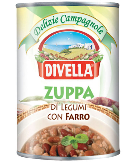 Divella Zuppa Di Legumi Con Farro gr.400 Lattina