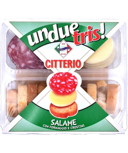 Citterio Unduetris Salame formaggio/Crostini gr.100