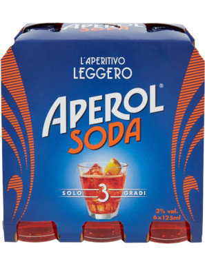 Aperol Soda cl.12,5 X6   Vap