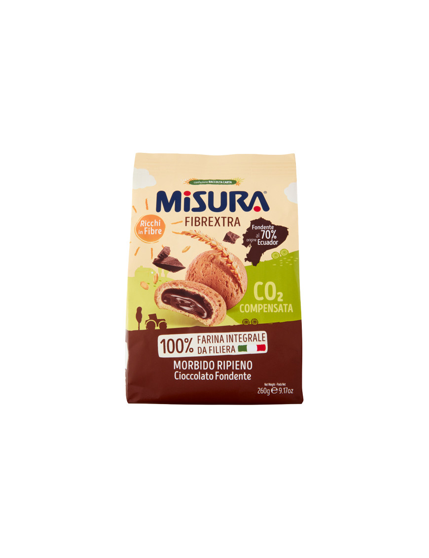 MISURA BISCOTTI G.260 FIBREXTRA CIOCCOLATO RIPIENI