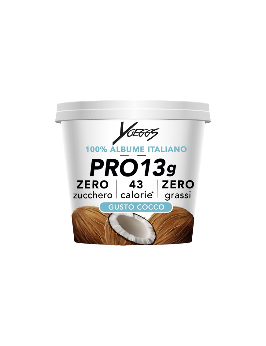 YOEGGS YOGURT PROTEICO 100%ALBUME ITALIANO COCCO   G.125