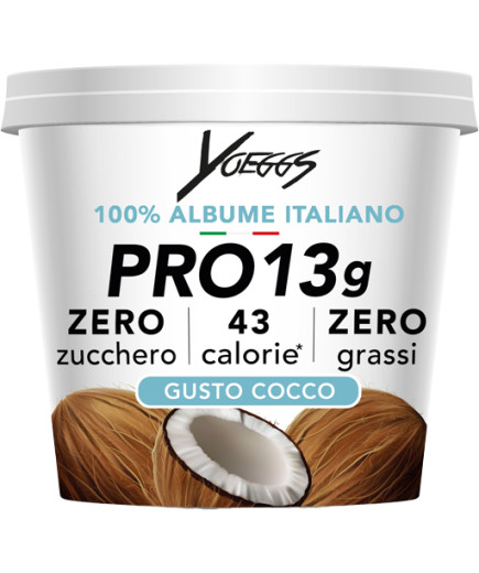 YOEGGS YOGURT PROTEICO 100%ALBUME ITALIANO COCCO   G.125