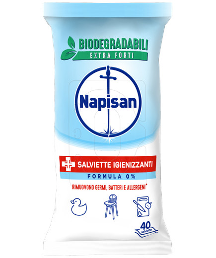 NAPISAN SALVIETTE DISINFETTANTI X40 BIODEGRADABILI