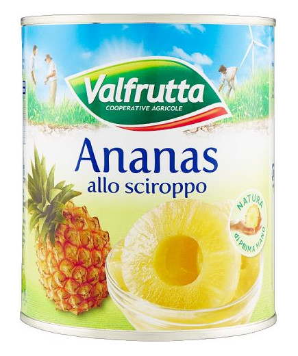 Valfrutta Ananas Sciroppate 8 Fette gr.836