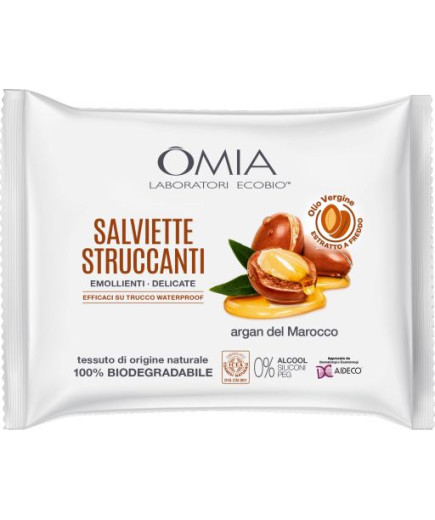 Omia Salviette Struccanti Argan Del Marocco BIO X20