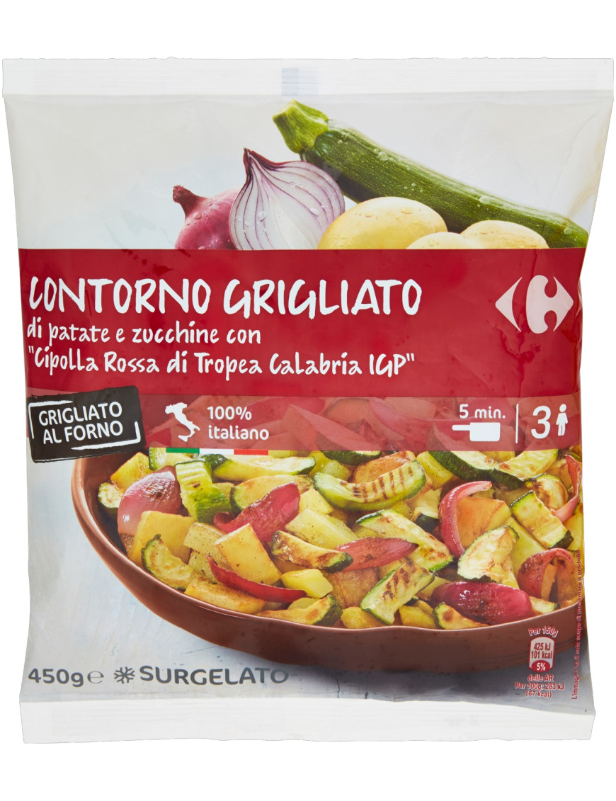 Carrefour Contorno Grigliato Patate/Zucchine/Cipolla Tropea IGP gr.450