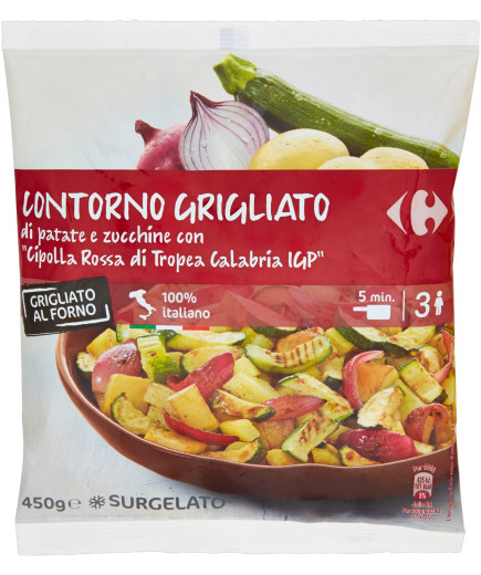 Carrefour Contorno Grigliato Patate/Zucchine/Cipolla Tropea IGP gr.450