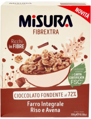 Misura Cereali Fibrextra Con Gocce Di Cioccolato gr.300