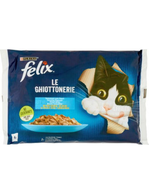 Felix Gatto Le Ghiottonerie Salmone E Tonno gr.85X4