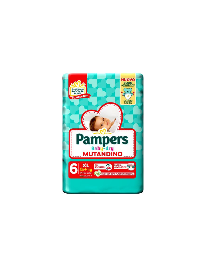 PAMPERS BABY DRY MUTANDINO EXTRALARGE SP TG.6 PZ.14
