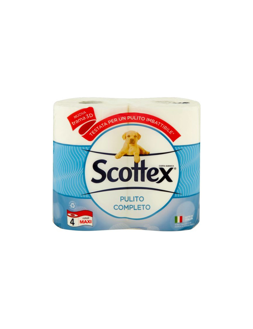 Scottex Carta Igienica X4 Maxirotolo Pulito Completo