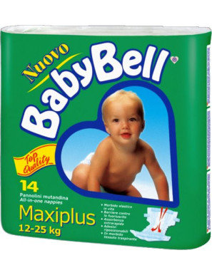 BABY BELL PANNOLINI MAXI PLUS X14 VERDE KG.12/25  PLUS