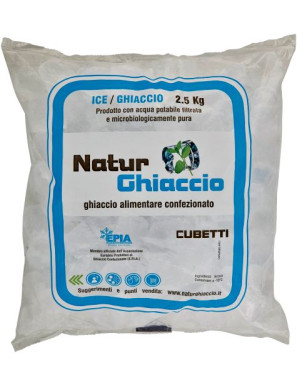 NATURGHIACCIO GHIACCIO CUBETTI BUSTA KG 2,5  (CIRCA 125CUB)