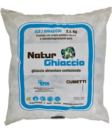 NATURGHIACCIO GHIACCIO CUBETTI BUSTA KG 2,5  (CIRCA 125CUB)