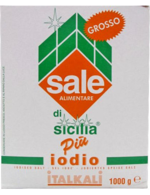 Italkali Sale Sicilia Grosso Piu' Iodio kg.1 -Astuccio-
